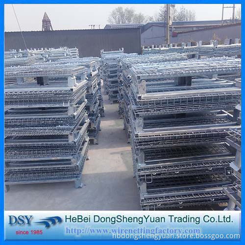 Industry foldable metal wire mesh storage cage price for sale
